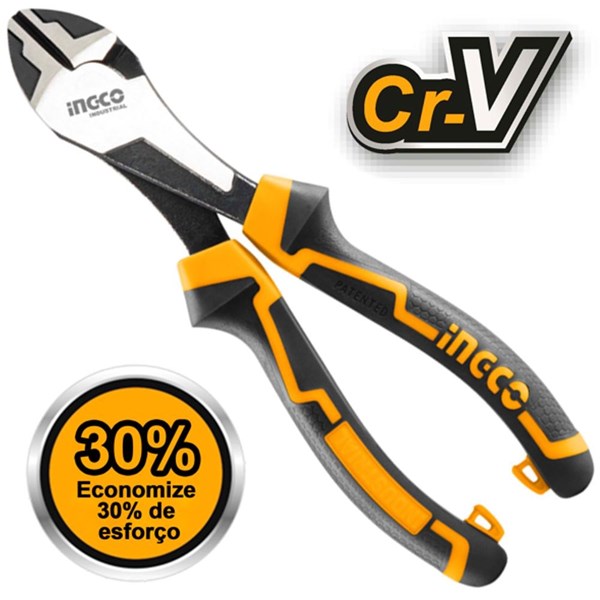 ALICATE DE CORTE DIAGONAL DE ALTA PERFORMANCE INGCO 7” (SERVIÇO PESADO) - COD. HHHDCP28180