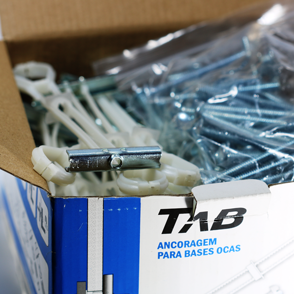 Bucha TAB Nylon -Ancoragem para bases ocas - 1 unidade - Cod. TAB1