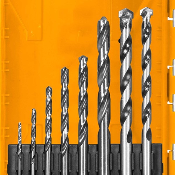 JOGO DE BROCAS PARA METAL, ALVENARIA E MADEIRA COM ESTOJO INGCO COM 16 PEÇAS -  COD. AKDL11601