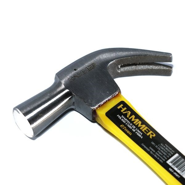 Martelo Unha Polido 27mm - Cabo Fibra - Hammer - Cod. GYMCF2027