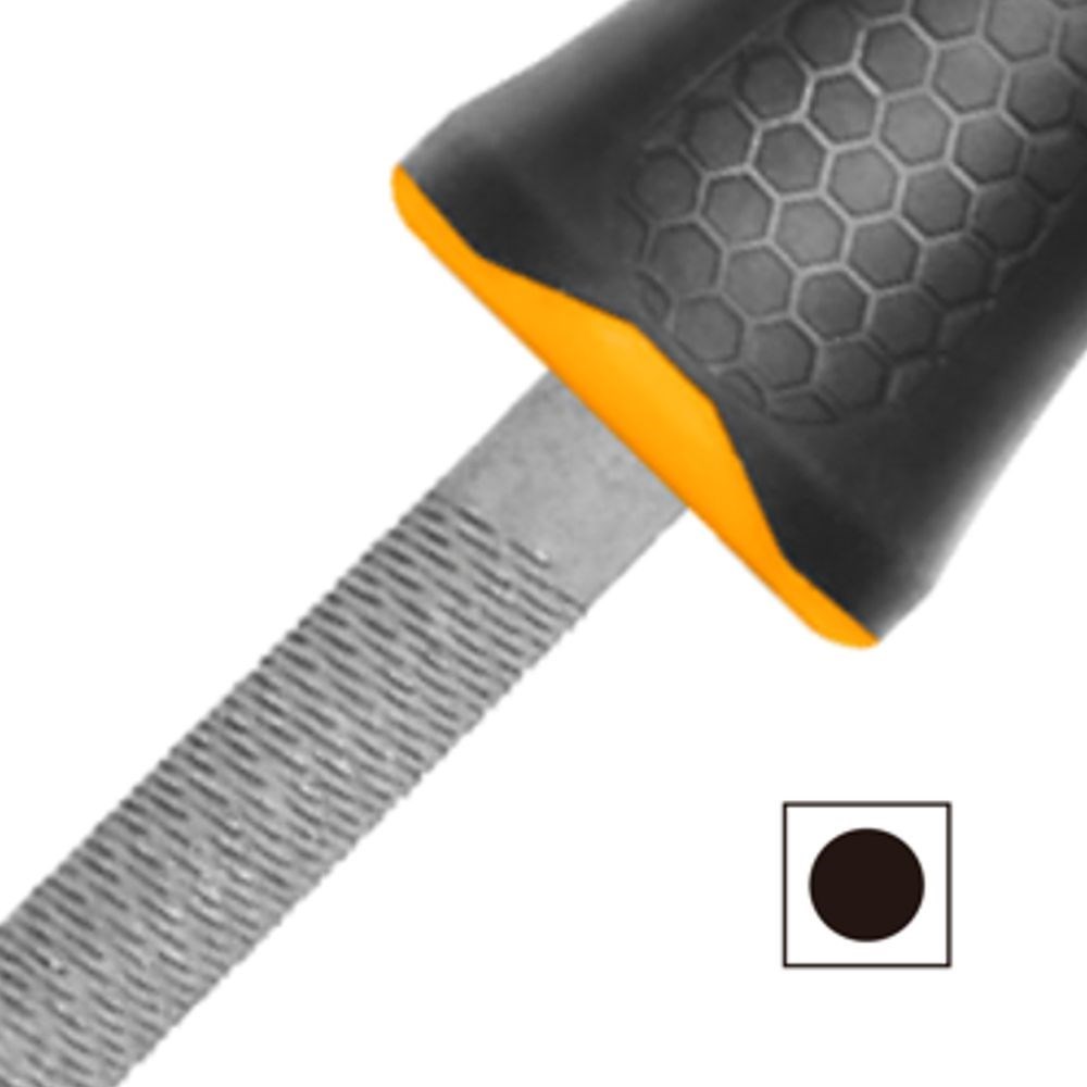 LIMA REDONDA MURÇA PICADO DUPLO INGCO COM CABO EMBORRACHADO 8" (200MM) - COD. HSRF088