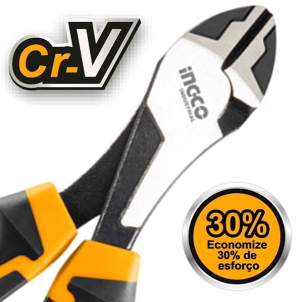 ALICATE DE CORTE DIAGONAL DE ALTA PERFORMANCE INGCO 7” (SERVIÇO PESADO) - COD. HHHDCP28180