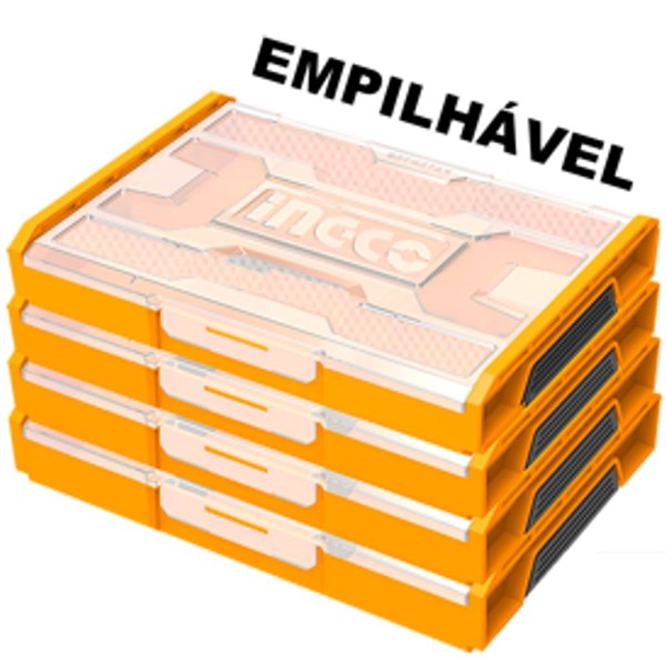 CAIXA PLÁSTICA PARA FERRAMENTAS INGCO COM REPARTIÇÃO - COD. HKTV01