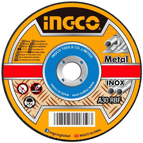 JOGO DE DISCOS DE CORTE PARA METAL 4.1/2” (115MM X 1.2MM X 22.2MM) C/ 25 UNIDADES - COD. MCD1211525