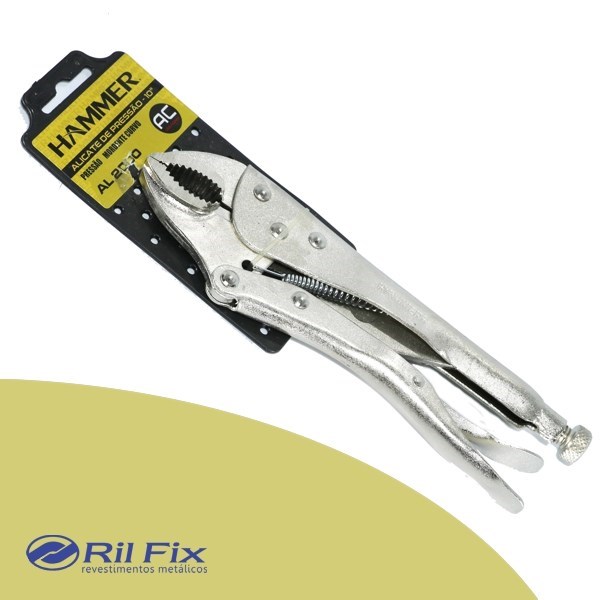 Alicate de Pressão 10 Polegadas mordente curvo - Hammer - Cod. GYAL2000 