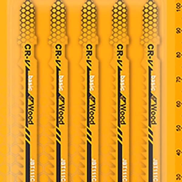 JOGO DE LÂMINAS DE SERRA PARA MADEIRA INGCO COM 5 PEÇAS COD. JBT111C