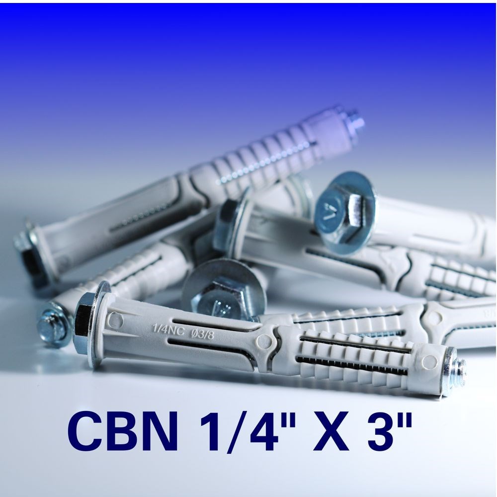 Chumbador Bucha Nylon Parabolt Parafuso CBN 1/4x3pol 100pç - Âncora