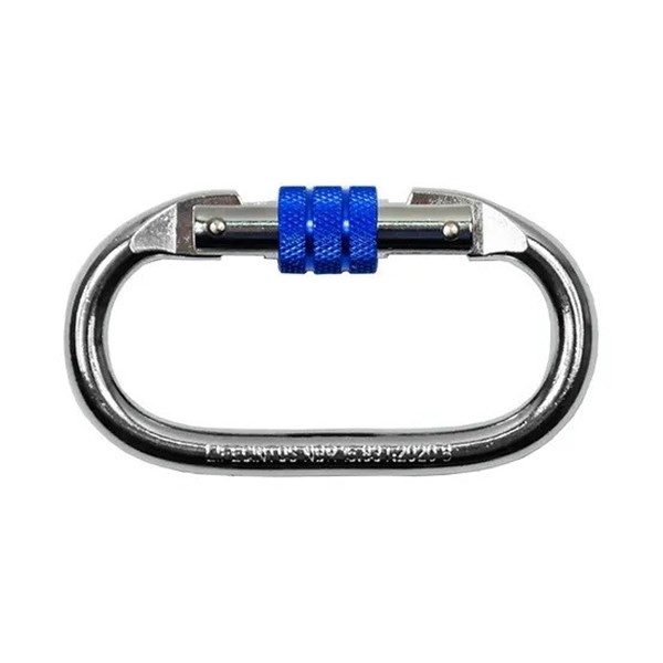 Mosquetão Tipo Oval - Trava Roscada 25KN - UN - Cod. LIFE18