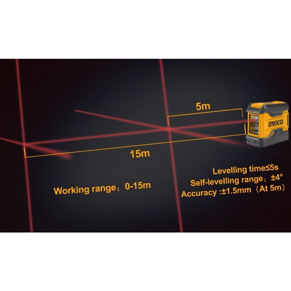 NÍVEL À LASER INGCO 15M - COD. HLL156508