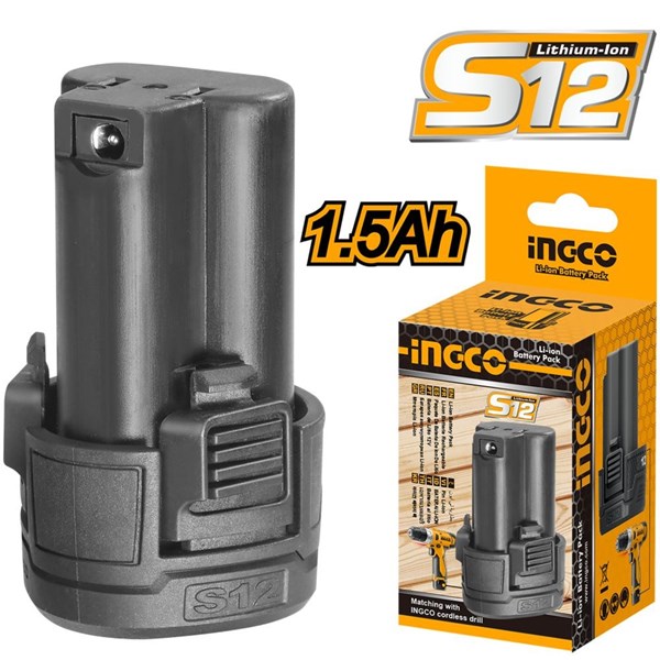 BATERIA PALITO INGCO ÍON-LÍTIO 12V 1.5AH - COD. FBLI12152