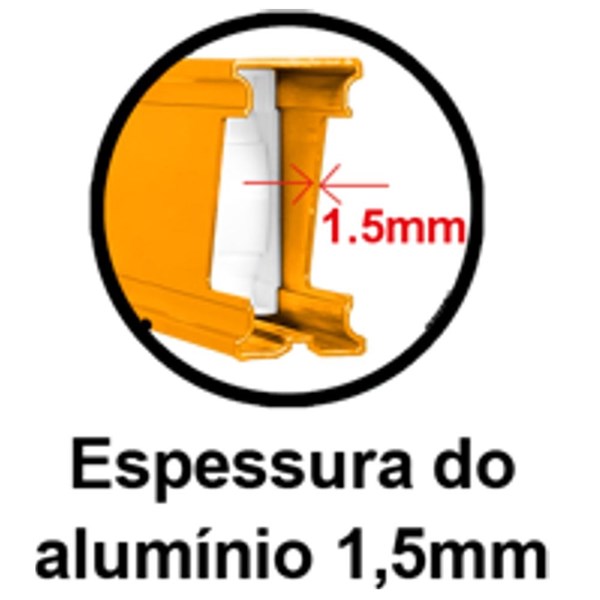 NÍVEL DE ALUMÍNIO PROFISSIONAL INGCO 16" (400mm) COD. HSL08040