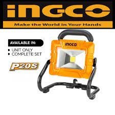 LANTERNA REFLETORA INGCO À BATERIA ÍON-LÍTIO 20V - COD. CWLI2025 ...