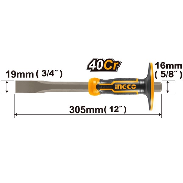 TALHADEIRA INGCO COM EMPUNHADURA INGCO 40CR 12"X 3/4" - COD. HCCL851916