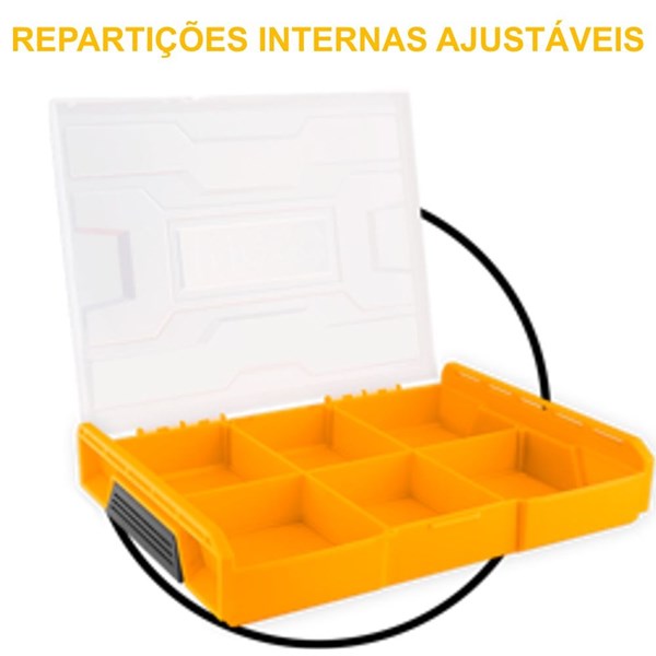 CAIXA PLÁSTICA PARA FERRAMENTAS INGCO COM REPARTIÇÃO - COD. HKTV01