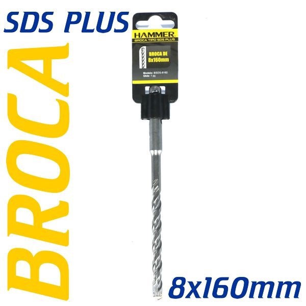Broca SDS Plus - 8 x 160mm - Hammer - 1 unidade