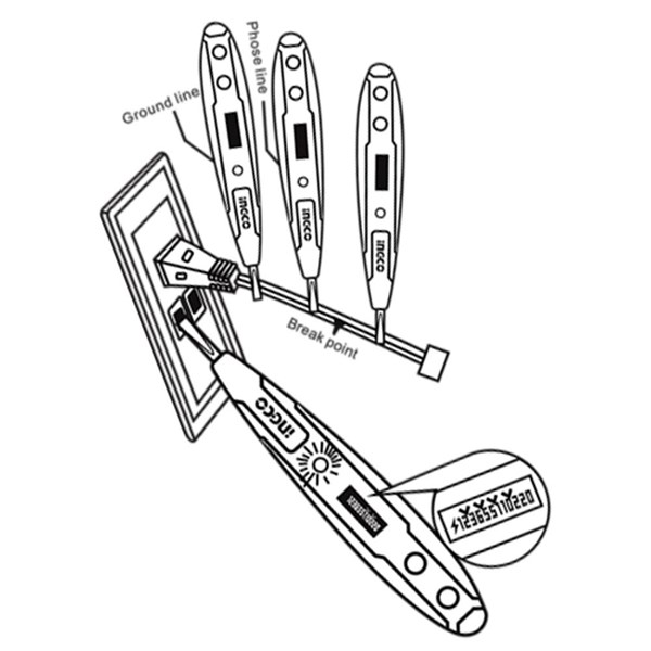 CANETA DIGITAL DETECTORA DE TENSÃO INGCO - COD. HSDT2201