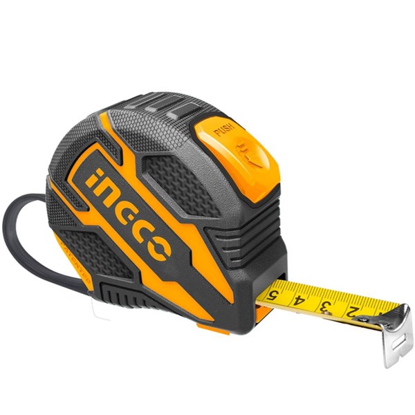 TRENA EMBORRACHADA COM BOTÃO DUPLO E COM AUTOTRAVA INGCO 5M X 19MM - COD. HSMT08519