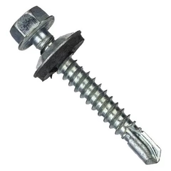 Parafuso Sextavado Auto Brocante C/arruela  5,5X50 (12X2) - 100 peças