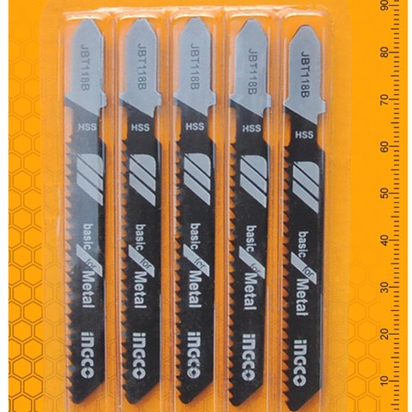 JOGO DE LÂMINAS DE SERRA PARA METAL INGCO COM 5 PEÇAS - COD. JBT118B