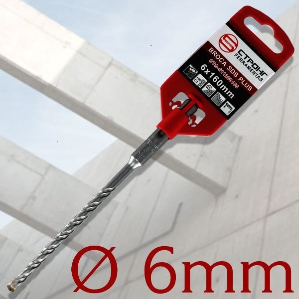 Broca SDS PLUS - 6 x 160mm - CTPOHR - 1 unidade