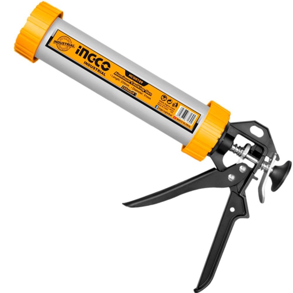 APLICADOR TUBULAR DE SILICONE EM ALUMÍNIO INGCO 9” - COD. HCG0109