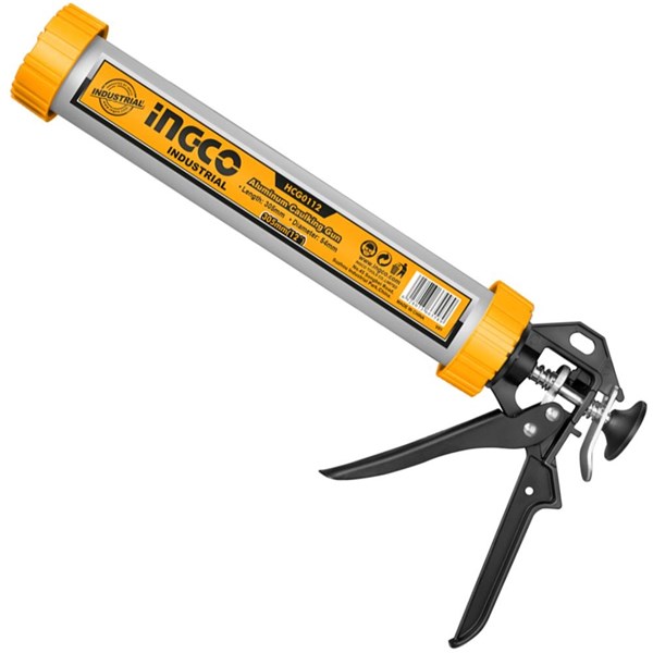 APLICADOR TUBULAR DE SILICONE EM ALUMÍNIO INGCO 12 POL - COD. HCG0112