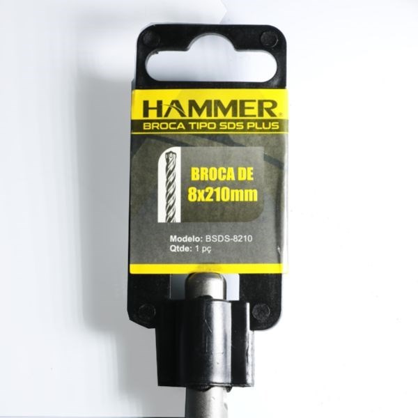 Broca SDS Plus - 8 x 210mm - Hammer - 1 unidade - Cod. GYBSDS8210 