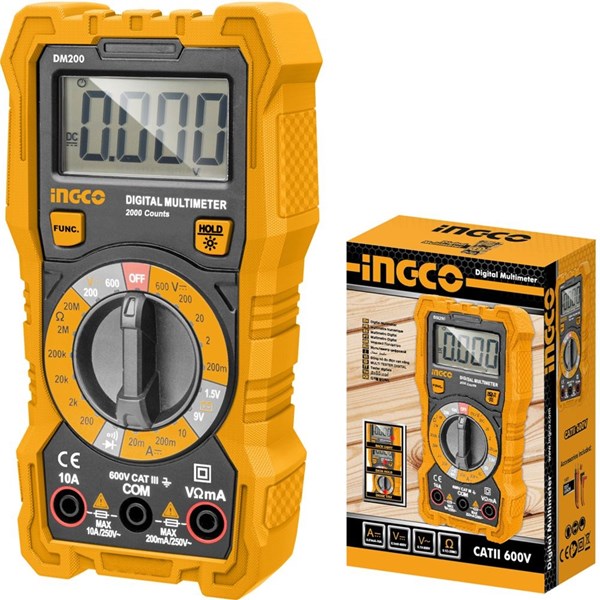 MULTÍMETRO DIGITAL INGCO 1999 CONTAGENS - COD. DM200