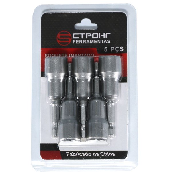 Soquete Imantado - Sextavado 7/16 - Kit 5 peças - CTPOHR - CTP93800716-1