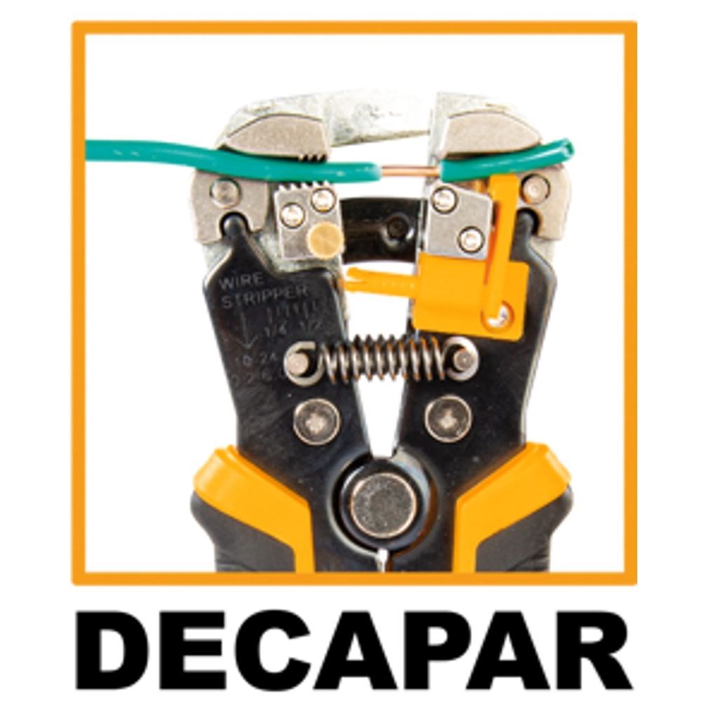 ALICATE AUTOMÁTICO 3 EM 1 P/ ELETRICISTA - CORTAR, DECAPAR E CRIMPAR INGCO 8.1/4’’ - COD. HWSP102418