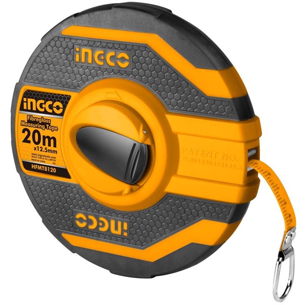 TRENA DE FIBRA LONGA, CAIXA FECHADA INGCO 20M X 12,5MM - COD. HFMT8120