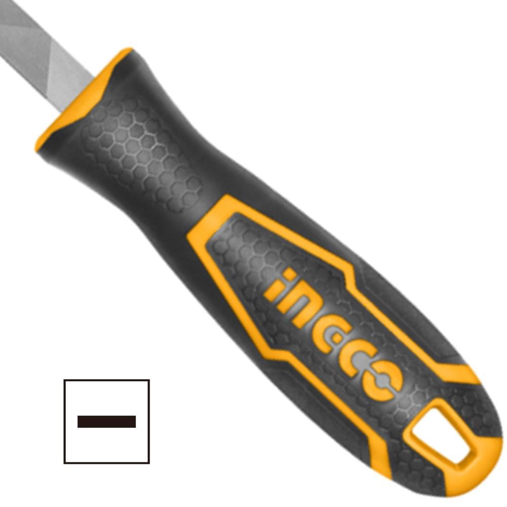 LIMA CHATA MURÇA PICADO DUPLO INGCO COM CABO EMBORRACHADO 8"(200MM) - COD. HSFF088