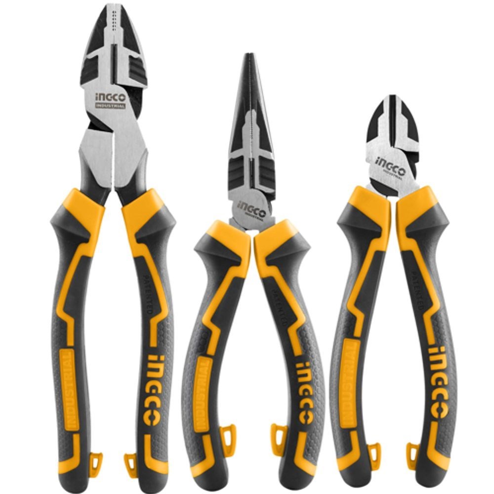 JOGO DE ALICATES ALTA PERFORMANCE UNIVERSAL 9.1/2”, BICO 8” E CORTE 7” C/ 3 PEÇAS - COD. HKHLPS2832