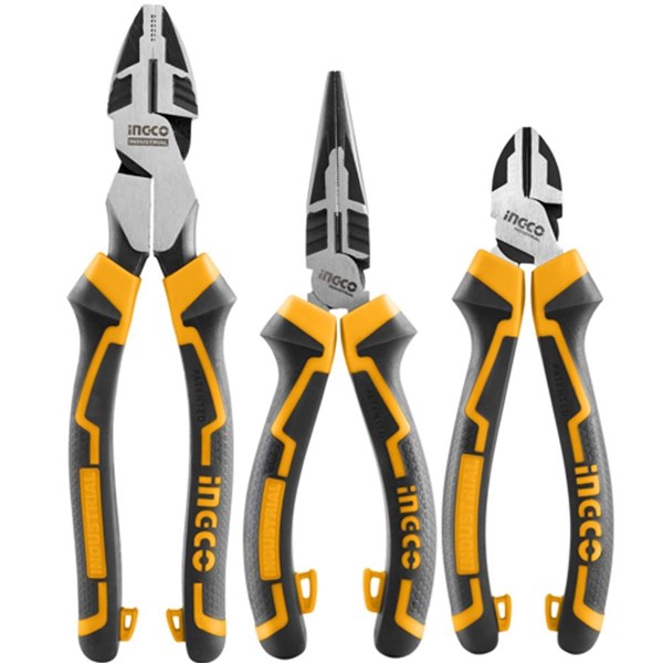 JOGO DE ALICATES ALTA PERFORMANCE UNIVERSAL 9.1/2”, BICO 8” E CORTE 7” C/ 3 PEÇAS - COD. HKHLPS2832