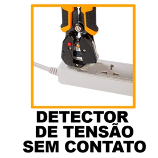 ALICATE AUTOMÁTICO 4 EM 1 PARA ELETRICISTA - DETECTOR DE TENSÃO INGCO 8.1/4’’  -  COD. HWSP102429