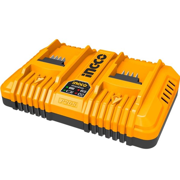 CARREGADOR DE BATERIA DUPLO INGCO ÍON-LÍTIO INTELIGENTE 20V - COD.FCLI2034-9