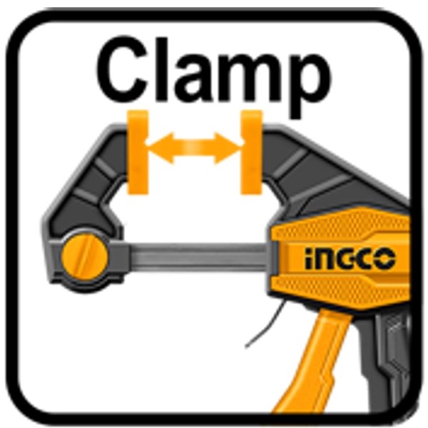 GRAMPO TIPO SARGENTO DE APERTO RÁPIDO INGCO 80×450mm (18”) 135kg - COD.HQBC18801