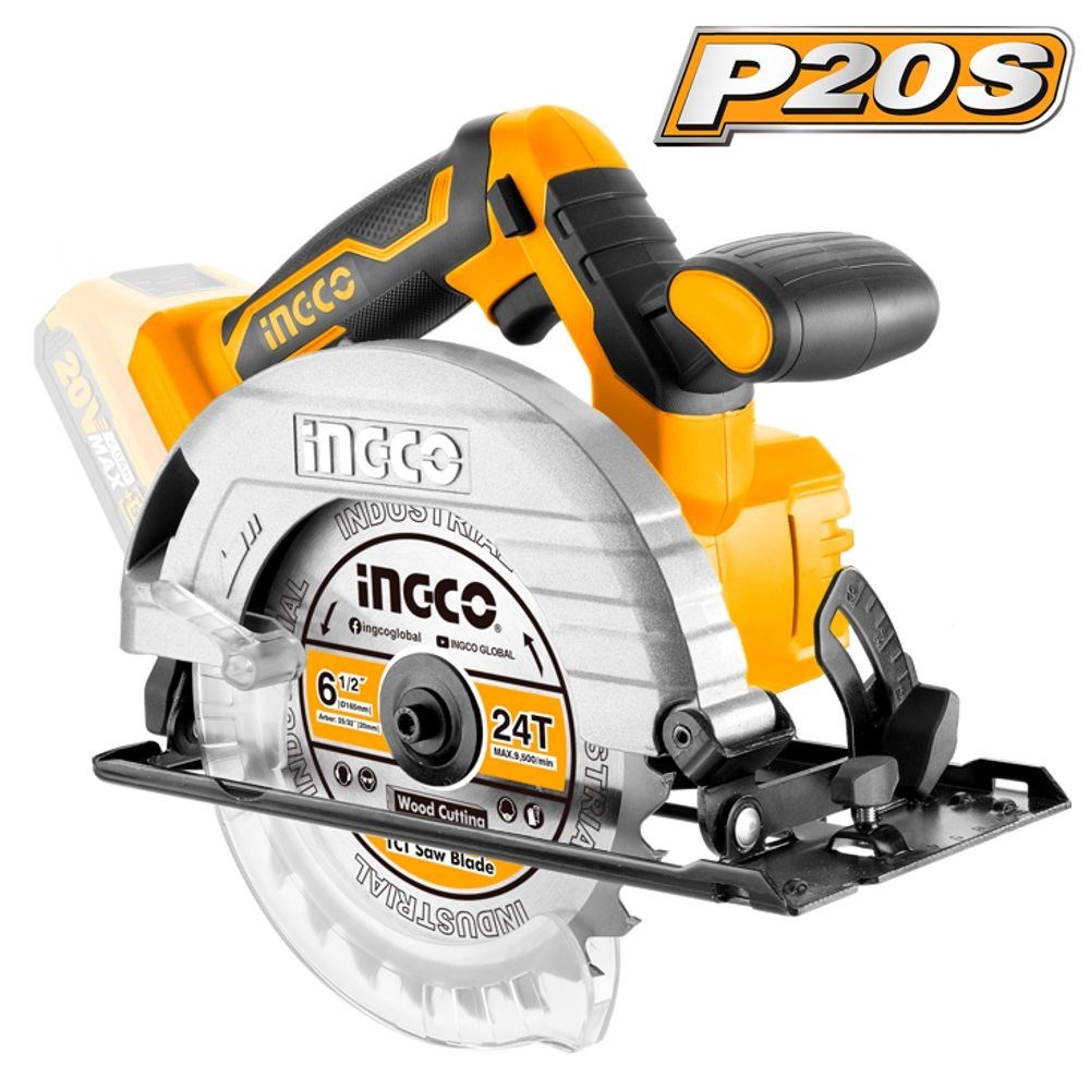 SERRA CIRCULAR INGCO 6.1/2” À BATERIA ÍON-LÍTIO 20V - COD. CSLI1651