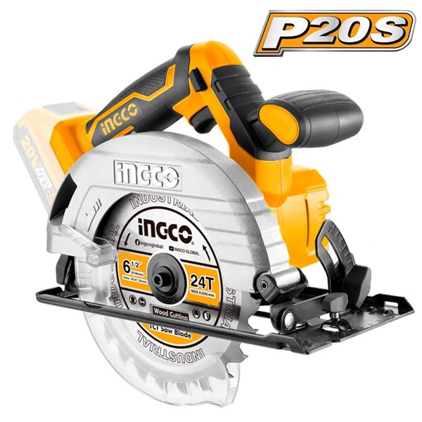 SERRA CIRCULAR INGCO 6.1/2” À BATERIA ÍON-LÍTIO 20V - COD. CSLI1651