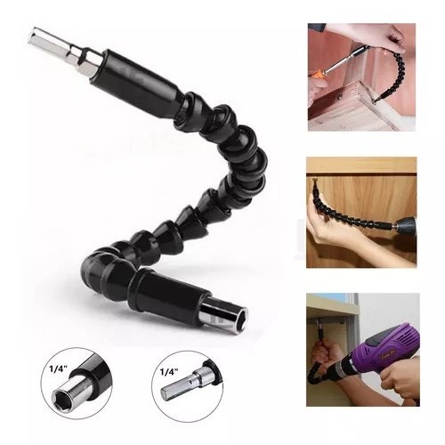Extensor Prolongador Flexível para Parafusadeira Bits 1/4 - 1 peça 