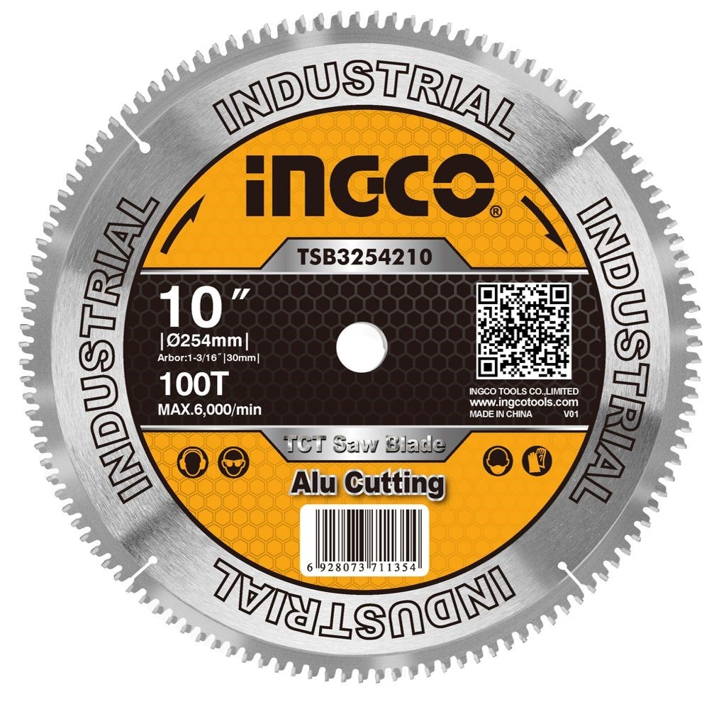 DISCO DE SERRA - VÍDEA TCT INGCO 10" (254MMX 30MM) 100 DENTES - COD. TSB3254210