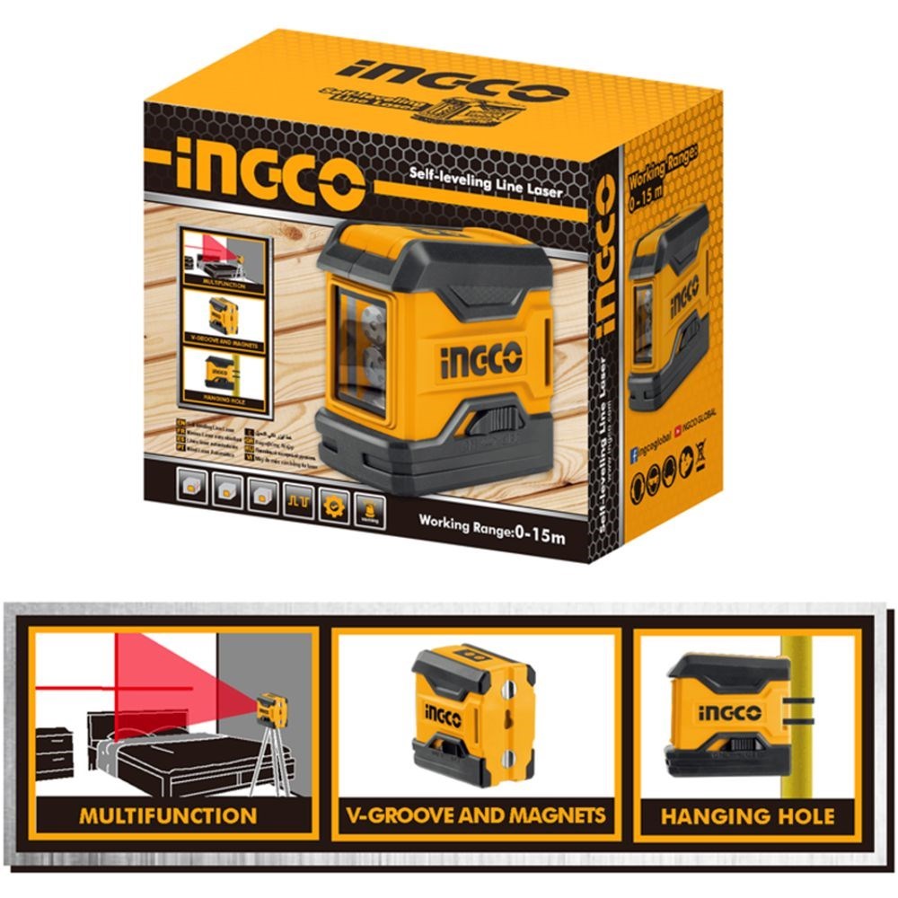 NÍVEL À LASER INGCO 15M - COD. HLL156508