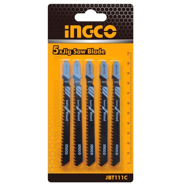 JOGO DE LÂMINAS DE SERRA PARA MADEIRA INGCO COM 5 PEÇAS COD. JBT111C