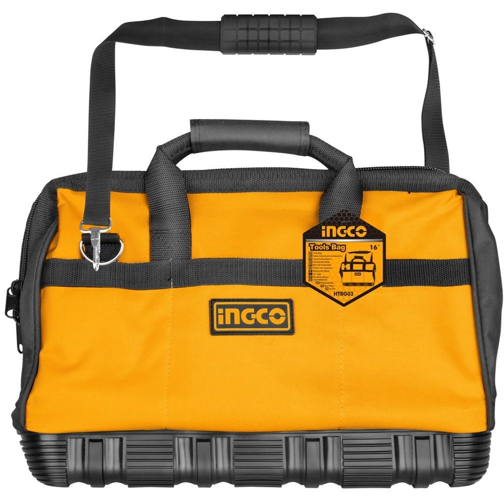 BOLSA PARA FERRAMENTAS INGCO  COM FUNDO EMBORRACHADO 16’’ 16 BOLSOS - COD. HTBG03