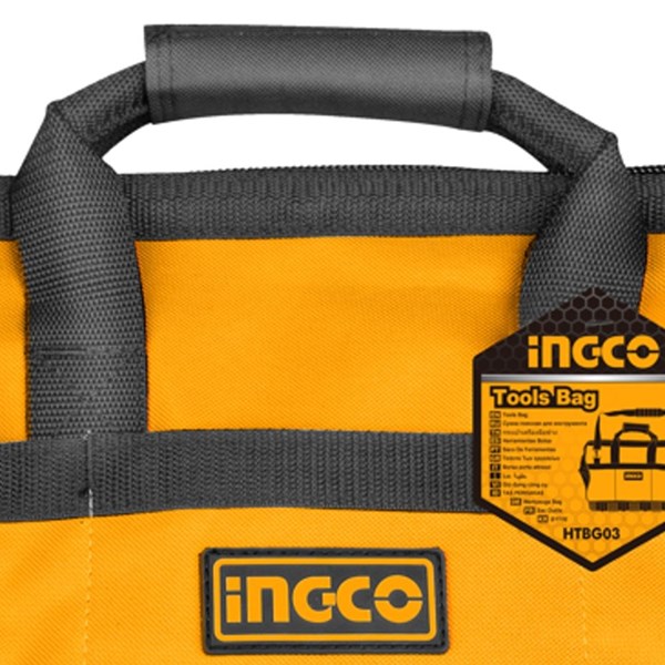 BOLSA PARA FERRAMENTAS INGCO  COM FUNDO EMBORRACHADO 16’’ 16 BOLSOS - COD. HTBG03