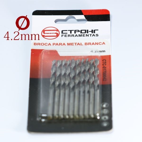 Broca Aço Rápido 4,2mm  - CTPOHR- Kit 10 peças - Cod. CTC01700042
