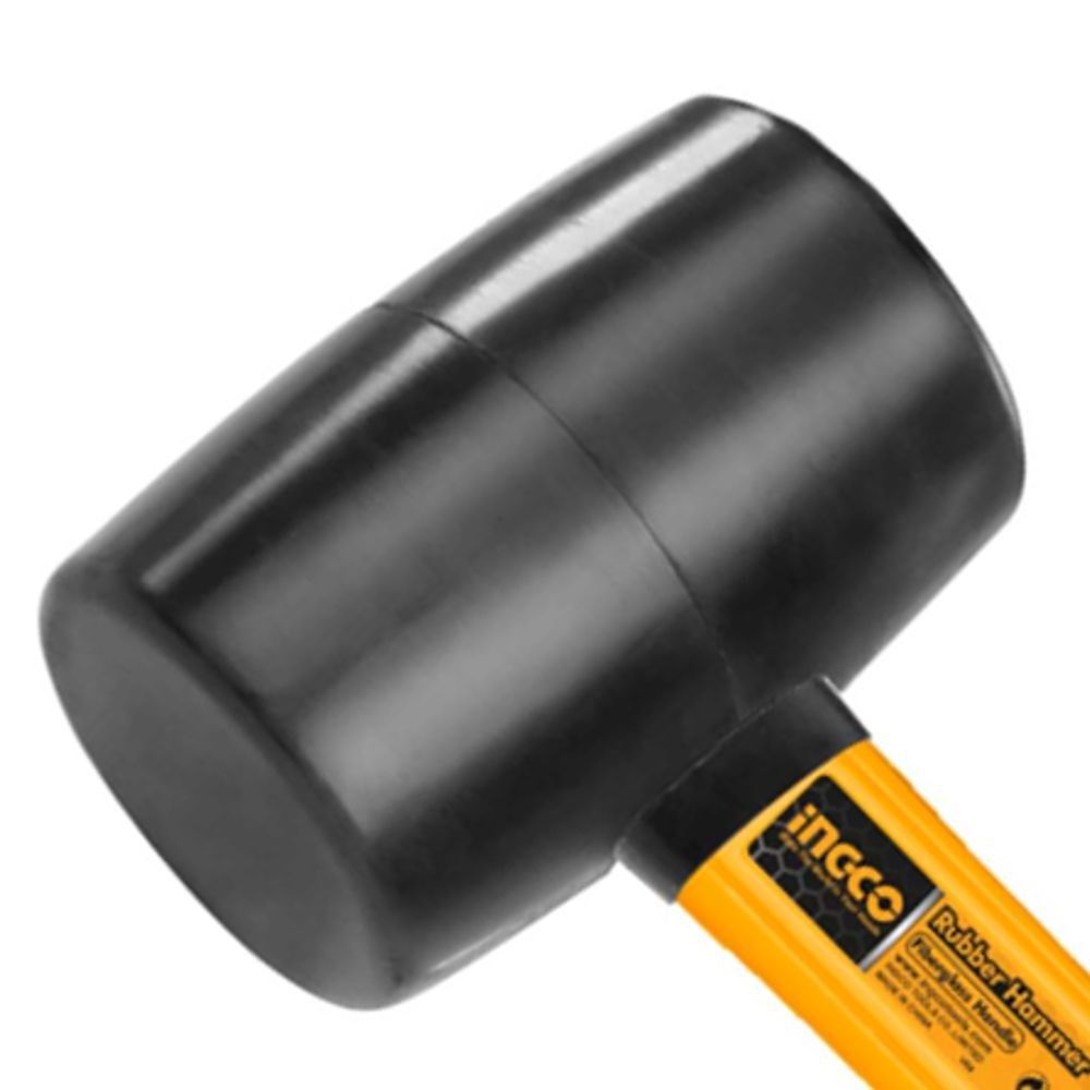 MARRETA DE BORRACHA INGCO COM CABO DE FIBRA E EMBORRACHADO INGCO 450g. - COD. HRUH8216 